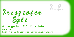 krisztofer egli business card